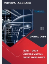 TOYOTA ALPHARD 2021 2022 2023 OWNERS MANUAL IN ENGLISH